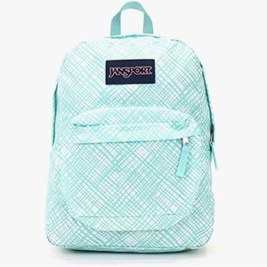 Jansport Big Student Backpack Aqua Dash/Plaid